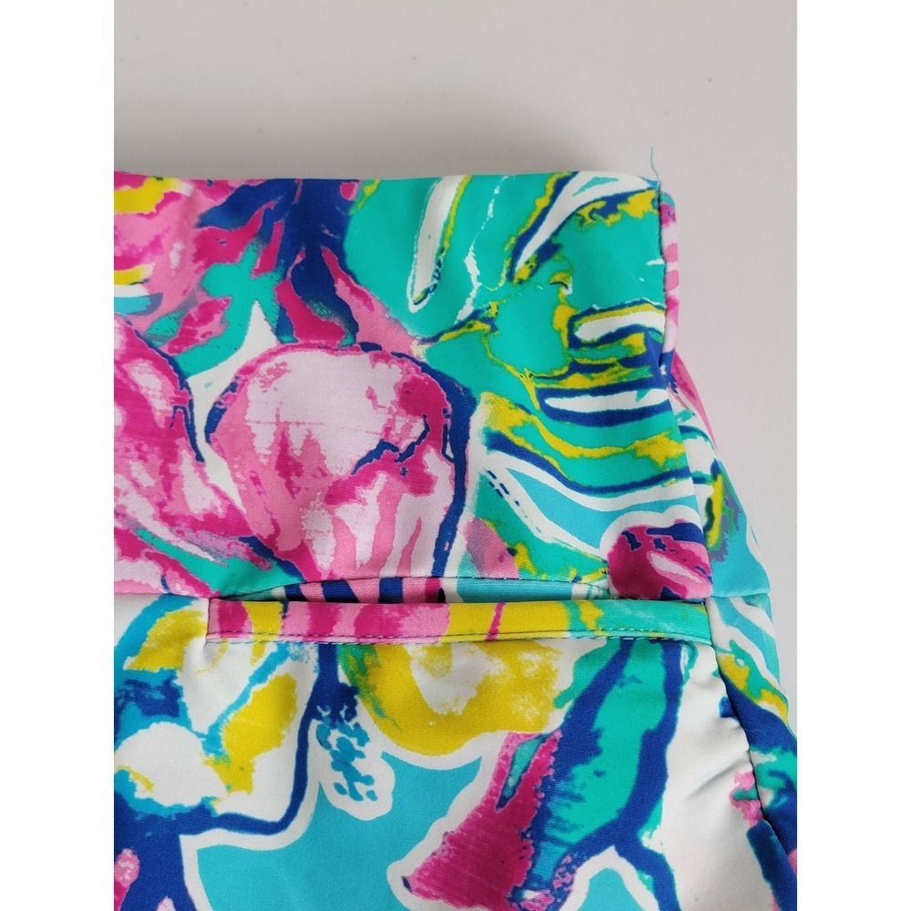 Aryeh Women's XL Blue Floral Tiered Ruffle Skort Athletic Tennis Golf Pickleball - Picture 10 of 11